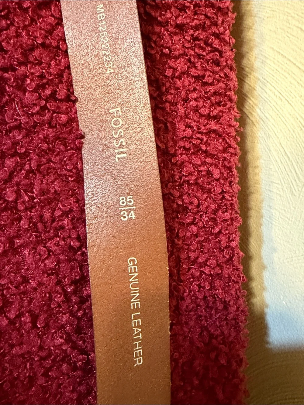 Fossil Mens Brown leather belt 34